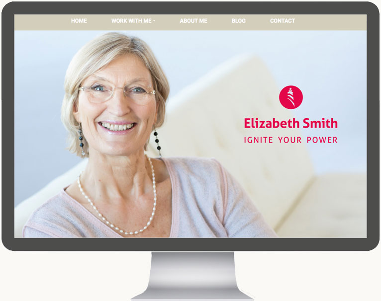 Desktopansicht Website Elizabeth Smith